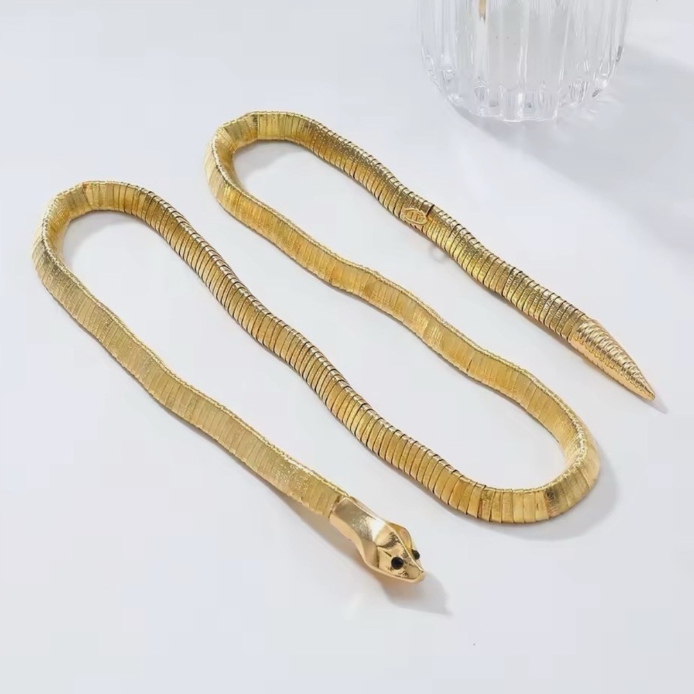 Zara Gold Snake Necklace - Picture 4 of 4